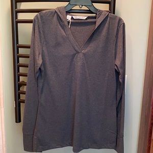 Cutter & buck large gray pullover with Hood NWT